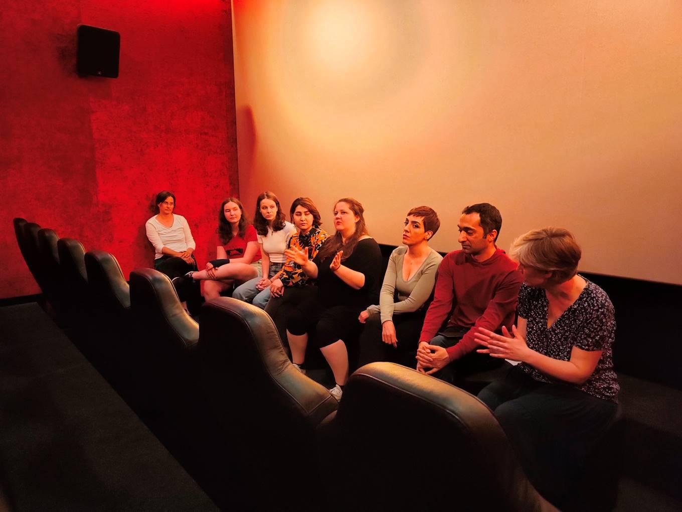 Q&A with the project and production team of "Border Crossings" during the premiere on June 26, 2022 at the Roxy-Lichtspiele cinema in Helmstedt.